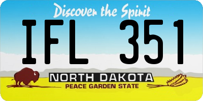 ND license plate IFL351