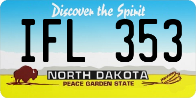 ND license plate IFL353