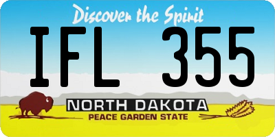 ND license plate IFL355