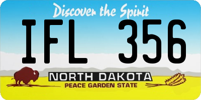 ND license plate IFL356