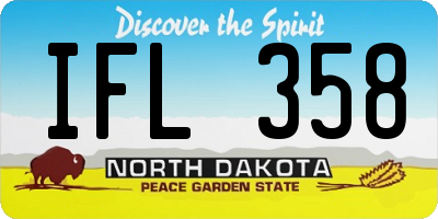 ND license plate IFL358