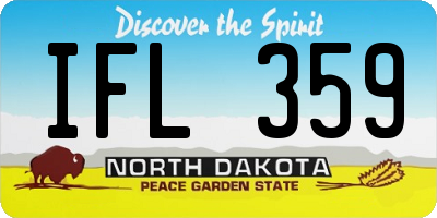 ND license plate IFL359