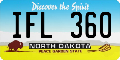 ND license plate IFL360