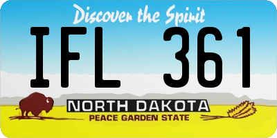 ND license plate IFL361
