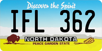 ND license plate IFL362