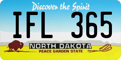ND license plate IFL365