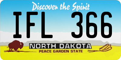 ND license plate IFL366