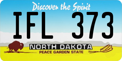ND license plate IFL373