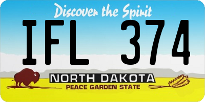 ND license plate IFL374