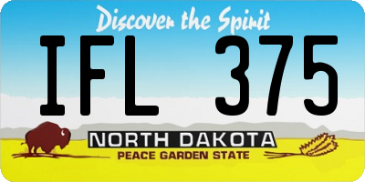 ND license plate IFL375