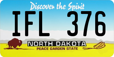 ND license plate IFL376
