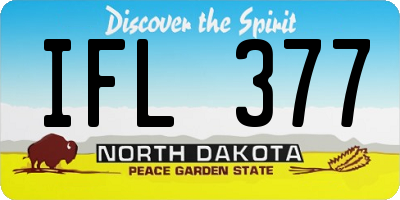 ND license plate IFL377