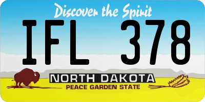 ND license plate IFL378