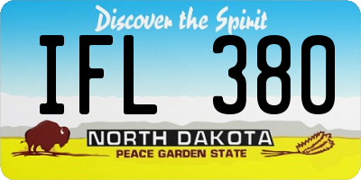 ND license plate IFL380