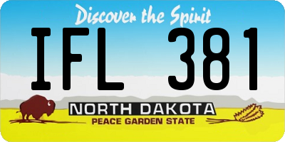 ND license plate IFL381