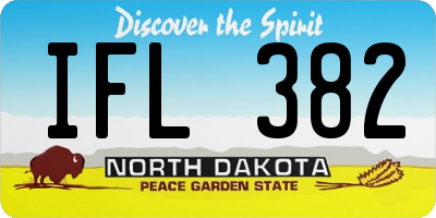 ND license plate IFL382