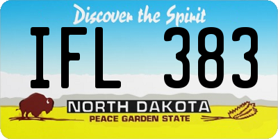 ND license plate IFL383