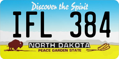 ND license plate IFL384