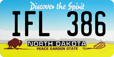 ND license plate IFL386
