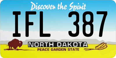 ND license plate IFL387