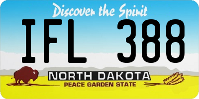 ND license plate IFL388