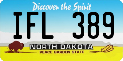 ND license plate IFL389