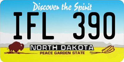 ND license plate IFL390