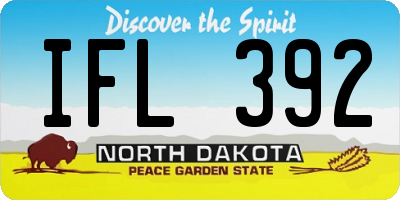 ND license plate IFL392
