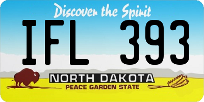 ND license plate IFL393