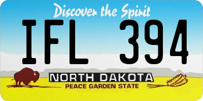 ND license plate IFL394
