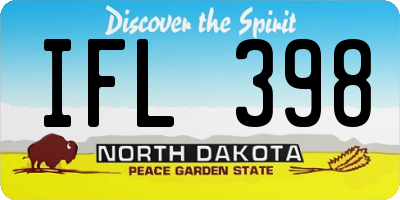 ND license plate IFL398