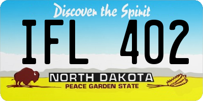 ND license plate IFL402