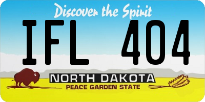 ND license plate IFL404