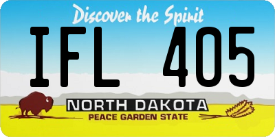 ND license plate IFL405