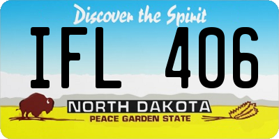 ND license plate IFL406