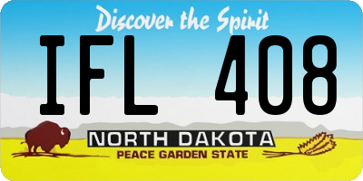ND license plate IFL408