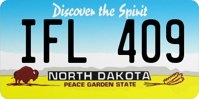 ND license plate IFL409