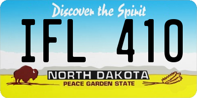 ND license plate IFL410