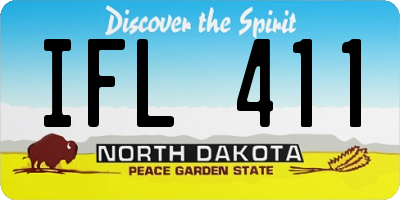 ND license plate IFL411