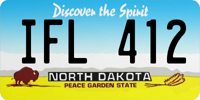 ND license plate IFL412