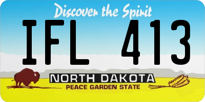 ND license plate IFL413