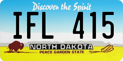 ND license plate IFL415