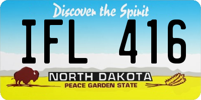 ND license plate IFL416