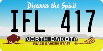 ND license plate IFL417