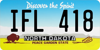 ND license plate IFL418