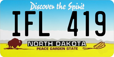 ND license plate IFL419