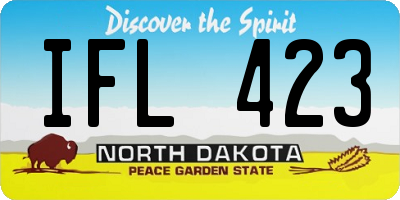 ND license plate IFL423