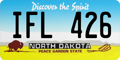 ND license plate IFL426