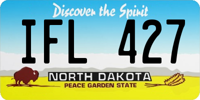 ND license plate IFL427