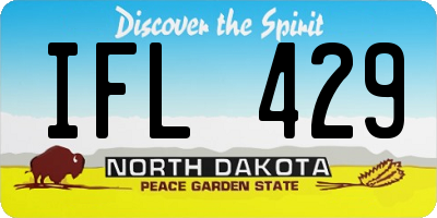 ND license plate IFL429